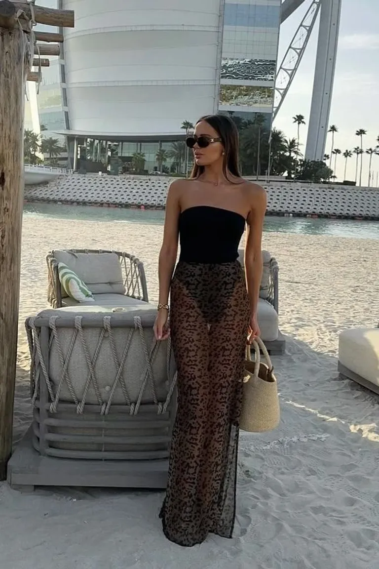 Vestido Leopardo Maxi para Playa | Tendencia Verano 2024 de ootd para argentina