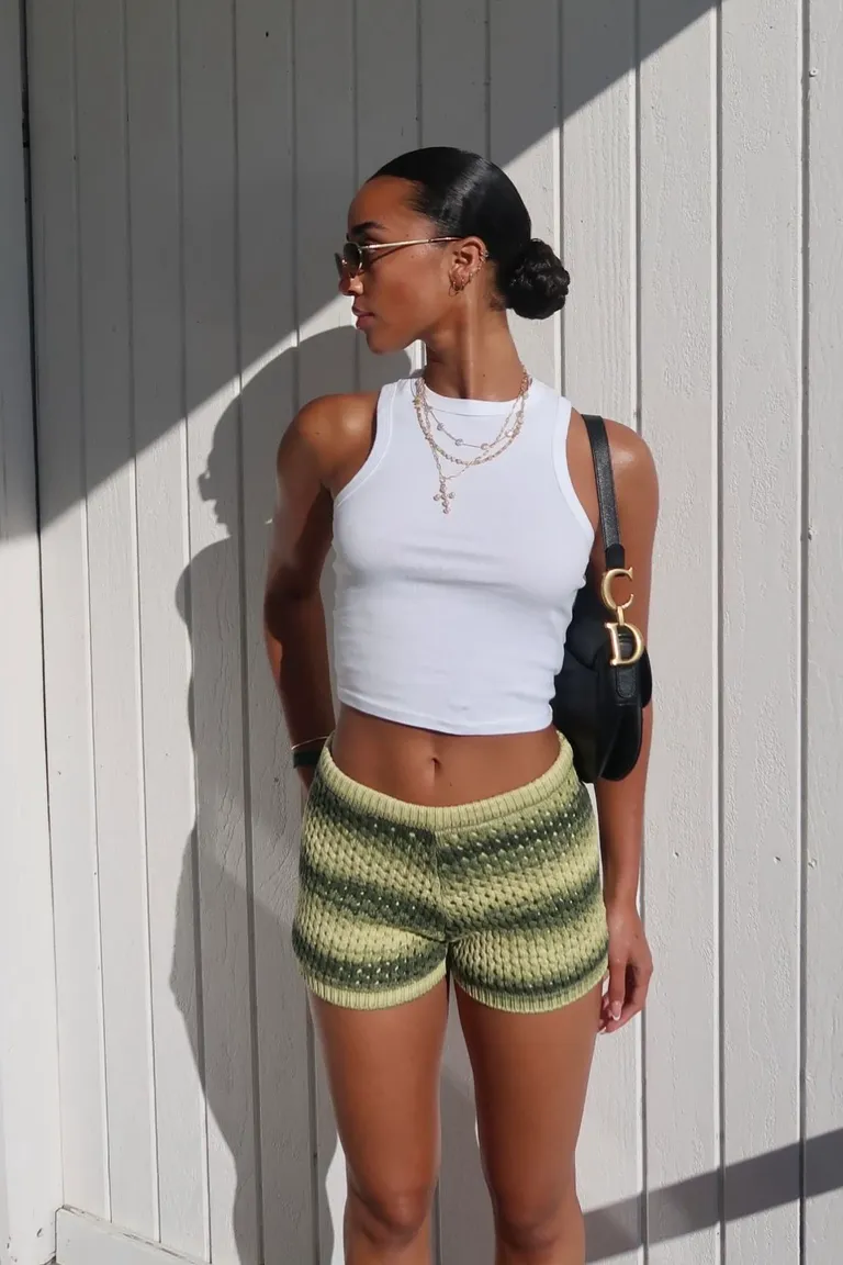 Shorts Crochet Verde Menta: El Must-Have del Verano de ootd para argentina