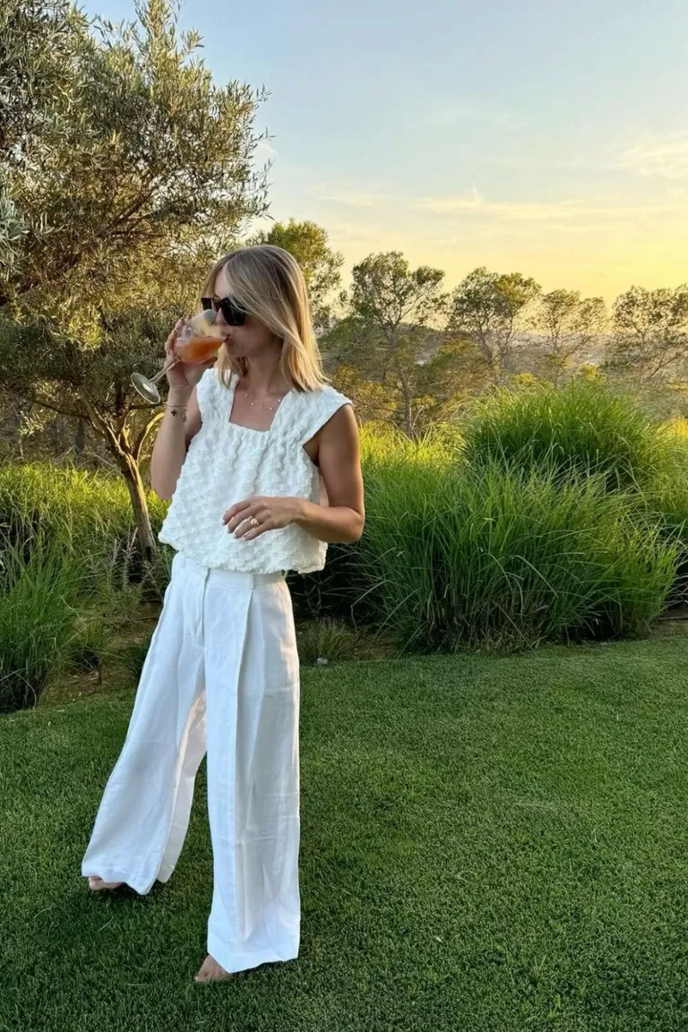 Vestido Blanco Romántico de Lino: El Look Perfecto para el Verano de ootd para argentina