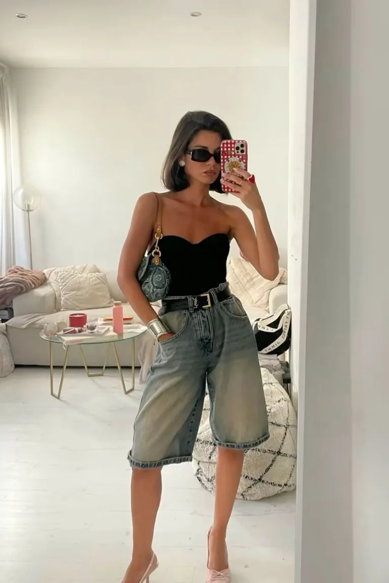Looks Minimalistas Veraniegos en Denim y Negro de ootd para argentina