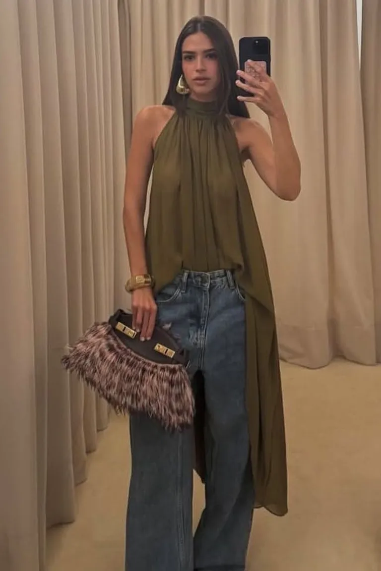 Look casual chic: Mezcla de mezclilla y verde oliva de ootd para argentina