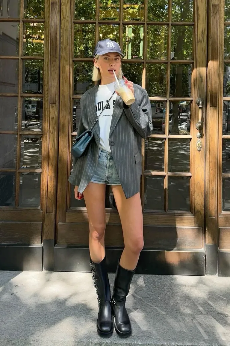 Look Grunge Chic: Blazer Oversize y Botas Combat de ootd para argentina