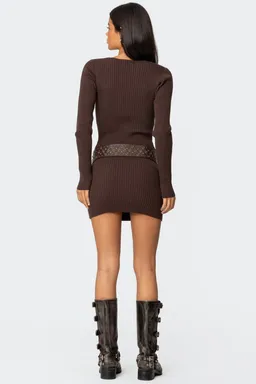 Mini vestido acanalado cuello de Edikted en Vestidos para argentina