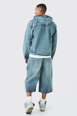 Jorts de denim largos de Boohooman en Bermudas y Shorts para argentina