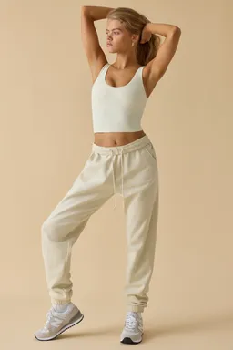 Pantalones jogger tiro medio hueso de Oh Polly en Pantalones para argentina