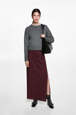 Falda midi leopardo de Mango Teen en Faldas para argentina