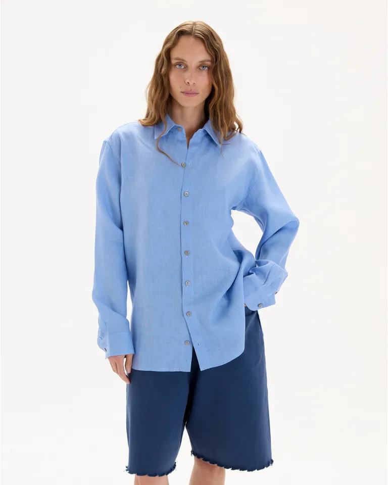 Camisa de lino de corte clásico y unisex, ideal para cualquier temporada de Blue Sheep en Camisas para argentina