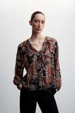 Blusa volantes lazo de Mango en Blusas para argentina