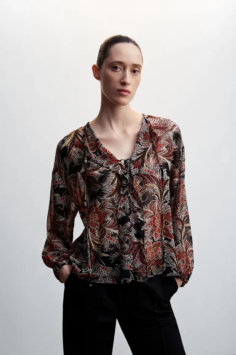 Blusa volantes lazo de Mango en Blusas para argentina