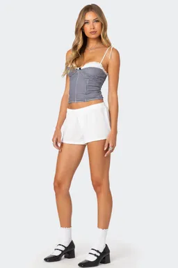 Corset ajedrez encaje peekaboo de Edikted en Tops para argentina
