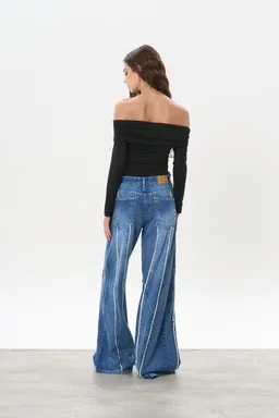 Jean denim penny ancho de Magda en Pantalones para argentina