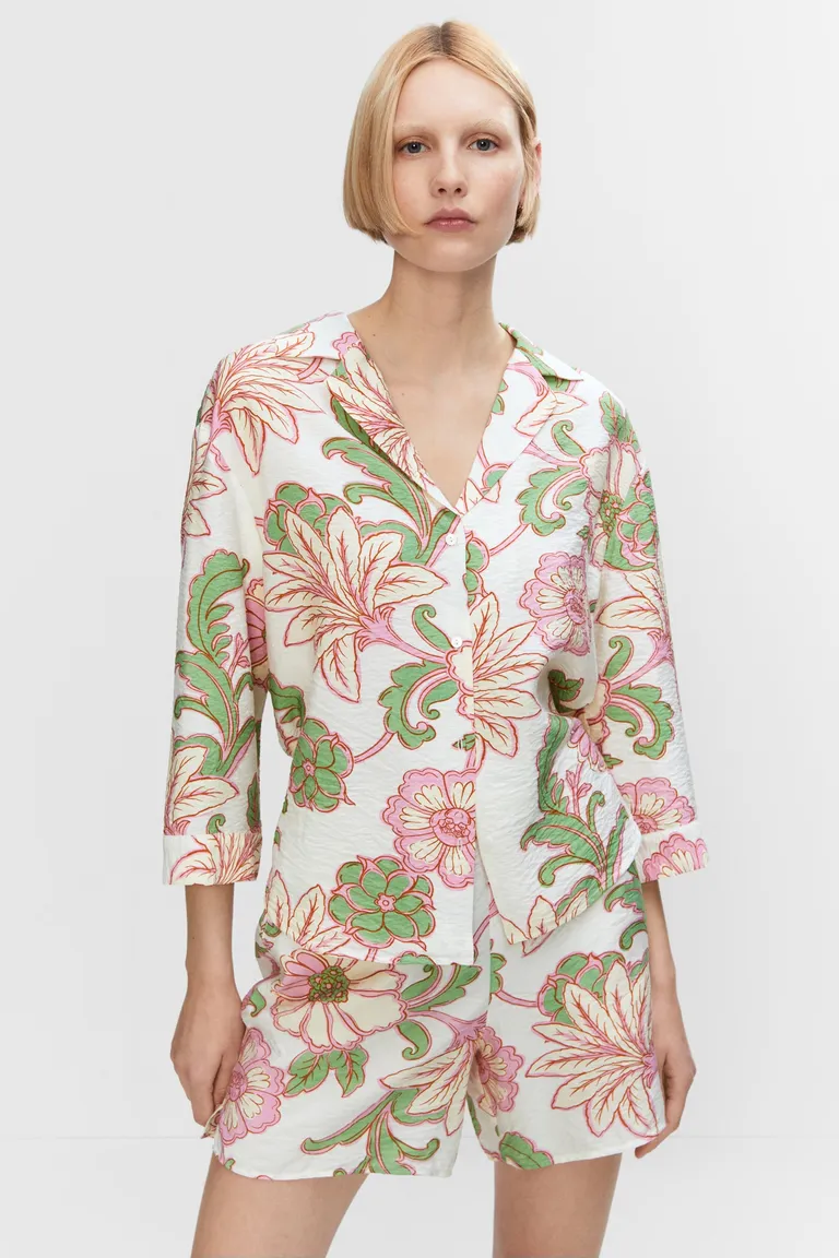 Camisa estampada texturizada de Mango en Camisas para argentina