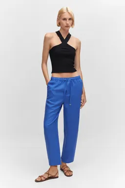 Pantalón lino de Mango en Pantalones para argentina