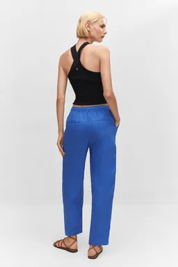 Pantalón lino de Mango en Pantalones para argentina