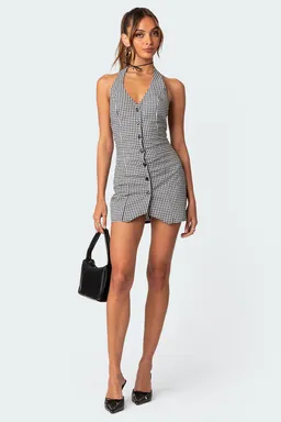 Narissa mini vestido cuadros espalda descubierta de Edikted en Vestidos para argentina