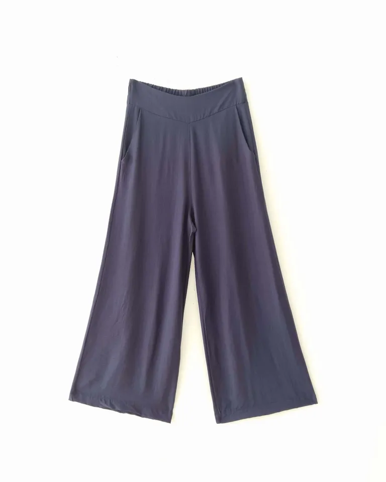 Pantalón Palazzo de Lino y Rayón con Faja Delantera de Hesed en Pantalones para argentina