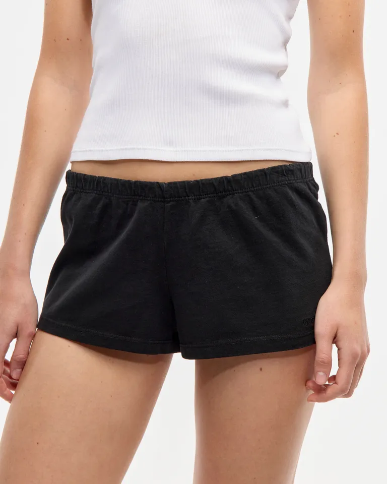 Shorts de jersey básicos con logo bordado para mujer de Ay Not Dead en Shorts para argentina