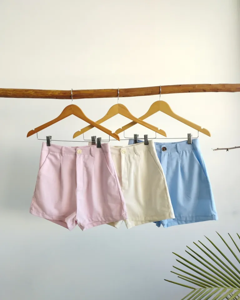 Shorts sastrero básico en tela de lino y rayon con cierre de botón marmoleado de Lemmon en Shorts para argentina