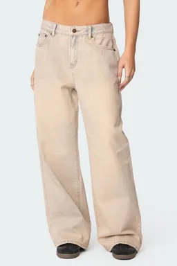 Jeans tiro bajo deslavado de Edikted en Pantalones para argentina