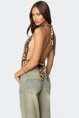 Top lentejuelas estampado leopardo de Edikted en Tops para argentina