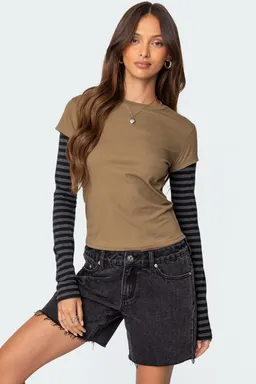 Remera eliana manga larga capas de Edikted en Remeras para argentina