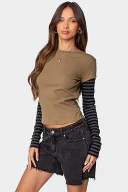 Remera eliana manga larga capas de Edikted en Remeras para argentina