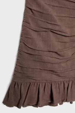 Minifalda fruncida de lino de Stradivarius en Faldas para argentina