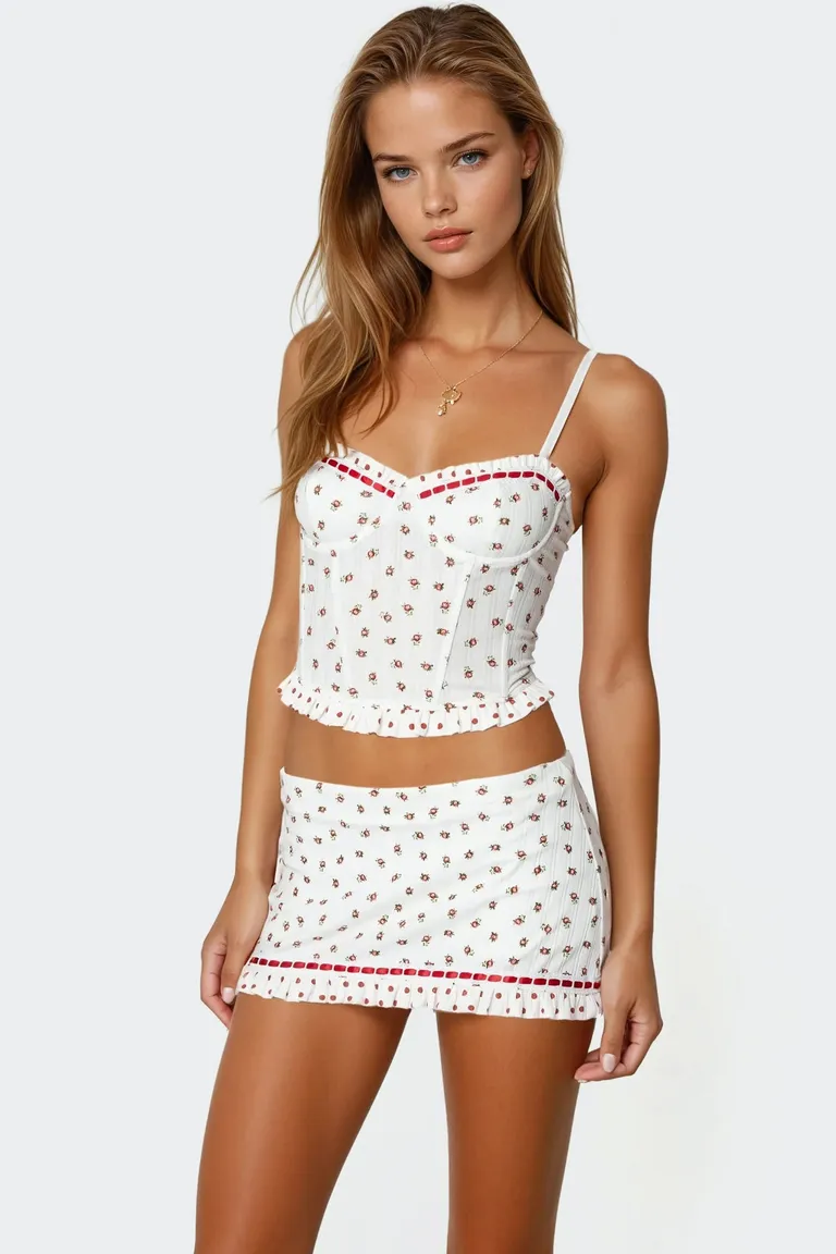 Corset mica floral con copa de Edikted en Tops para argentina