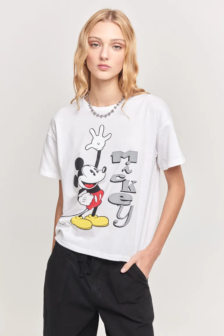 Remera estampada con diseño vintage de Mickey Mouse para mujer de 47 Street en Remeras para argentina