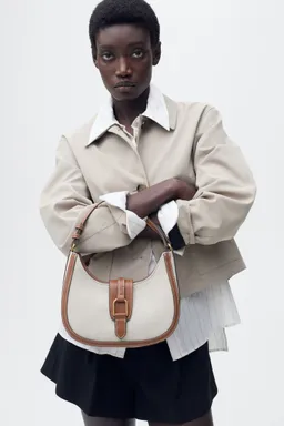Bolso canvas hombro contraste de Mango en Bolsos y Carteras para argentina