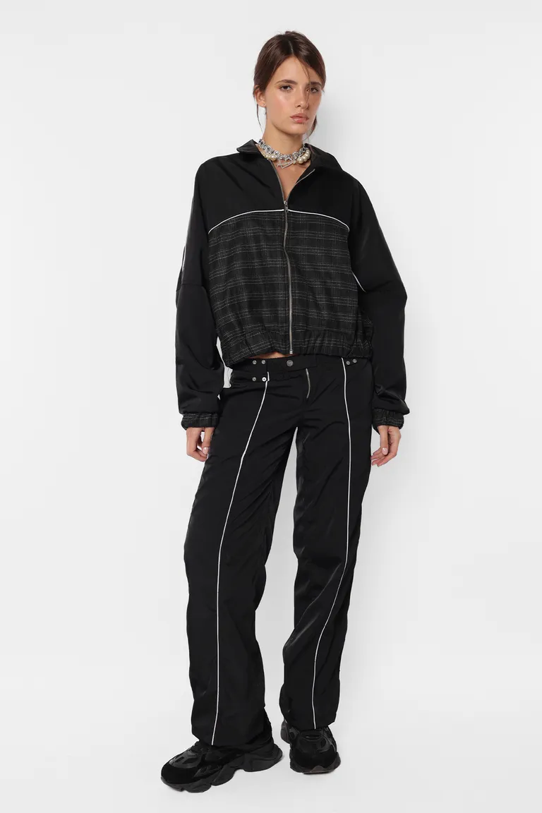 Pantalón deportivo de corte recto con detalles de recortes a contraste de Top White en Pantalones para argentina