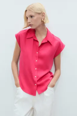 Camisa lyocell sin mangas de Mango en Camisas para argentina