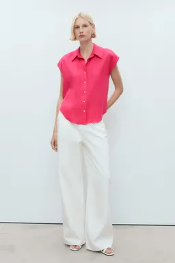 Camisa lyocell sin mangas de Mango en Camisas para argentina