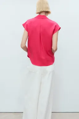 Camisa lyocell sin mangas de Mango en Camisas para argentina