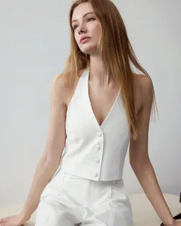Top halter cropped con pliegues de Motf en Tops para argentina