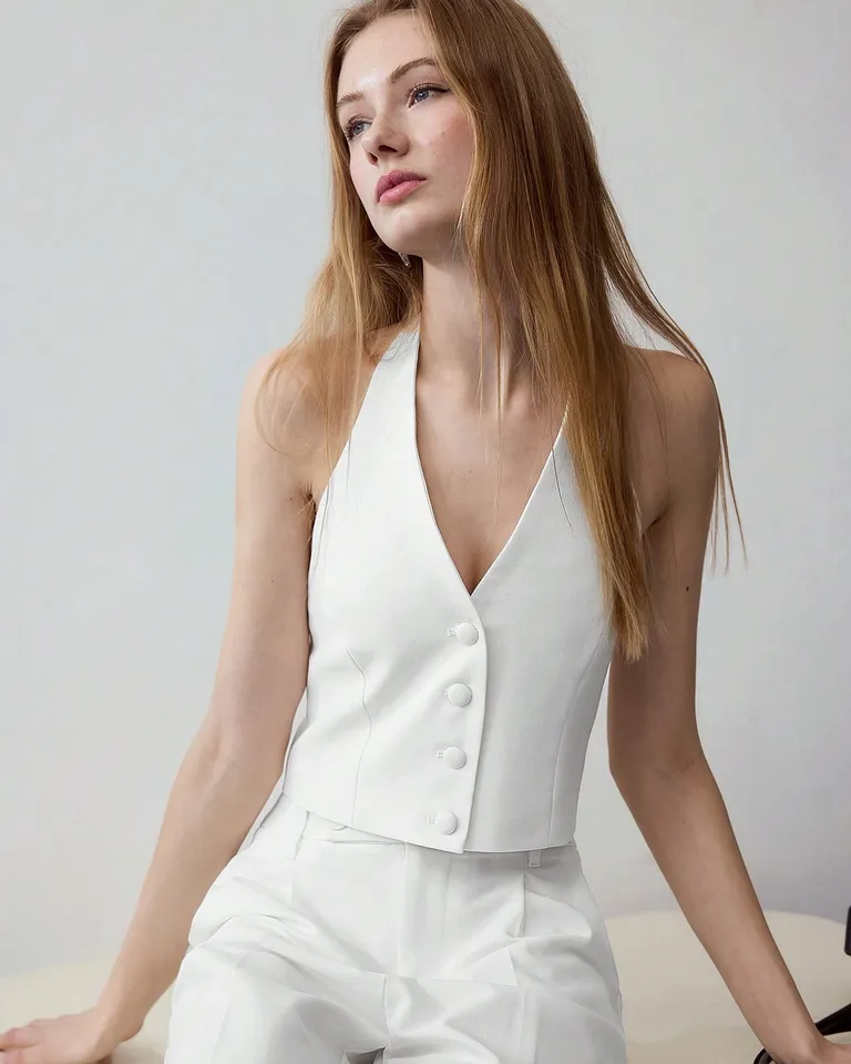 Top halter cropped con pliegues de Motf en Tops para argentina