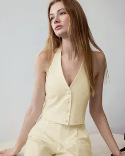 Top halter cropped con pliegues de Motf en Tops para argentina