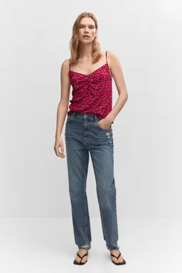 Top fruncido estampado de Mango en Tops para argentina