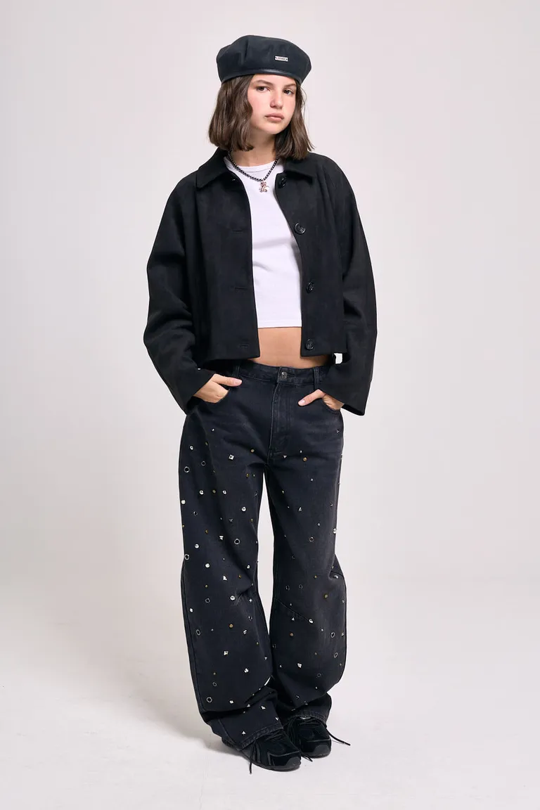 Chaqueta con botones, cuello clásico y bolsillos laterales de corte relajado de 47 Street en Chaquetas para argentina