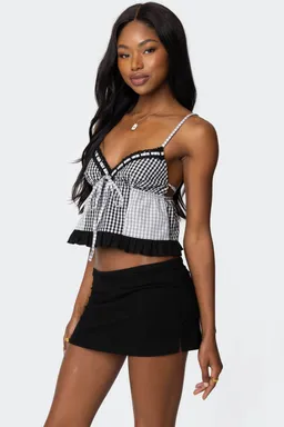 Musculosa gingham joanne de Edikted en Tops para argentina