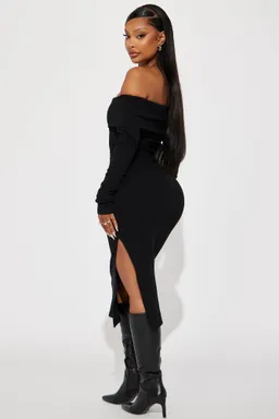 Vestido midi rib acanalado de Fashion Nova en Vestidos para argentina