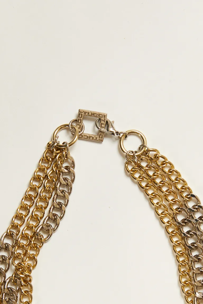 Gargantilla de cadenas metálicas con dije personalizado de Tucci en Bijouterie para argentina