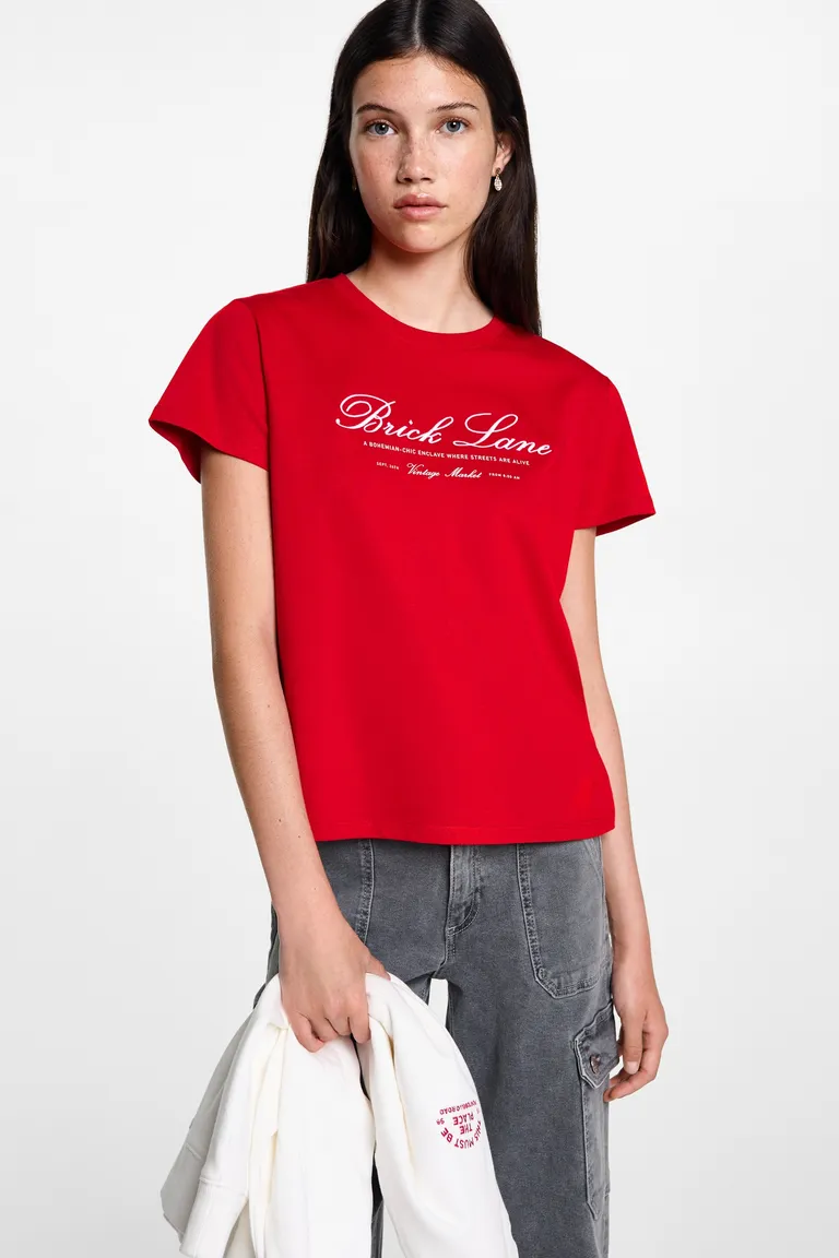 Remera algodón bordado de Mango Teen en Remeras para argentina