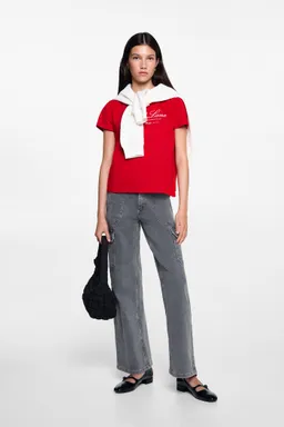 Remera algodón bordado de Mango Teen en Remeras para argentina