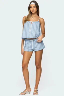 Top babydoll rayado birkley de Edikted en Tops para argentina