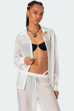 Camisa transparente oversized breezy de Edikted en Camisas para argentina