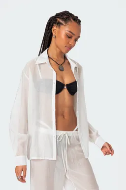 Camisa transparente oversized breezy de Edikted en Camisas para argentina