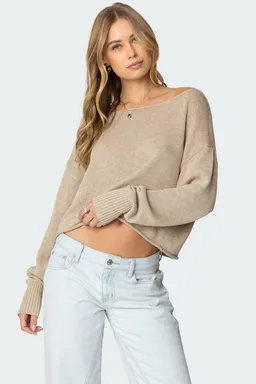Sweater oversized cuello ancho aviv de Edikted en Buzos y Sweaters para argentina