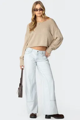Sweater oversized cuello ancho aviv de Edikted en Buzos y Sweaters para argentina