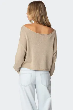 Sweater oversized cuello ancho aviv de Edikted en Buzos y Sweaters para argentina
